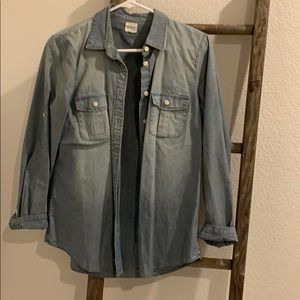 Denim button down